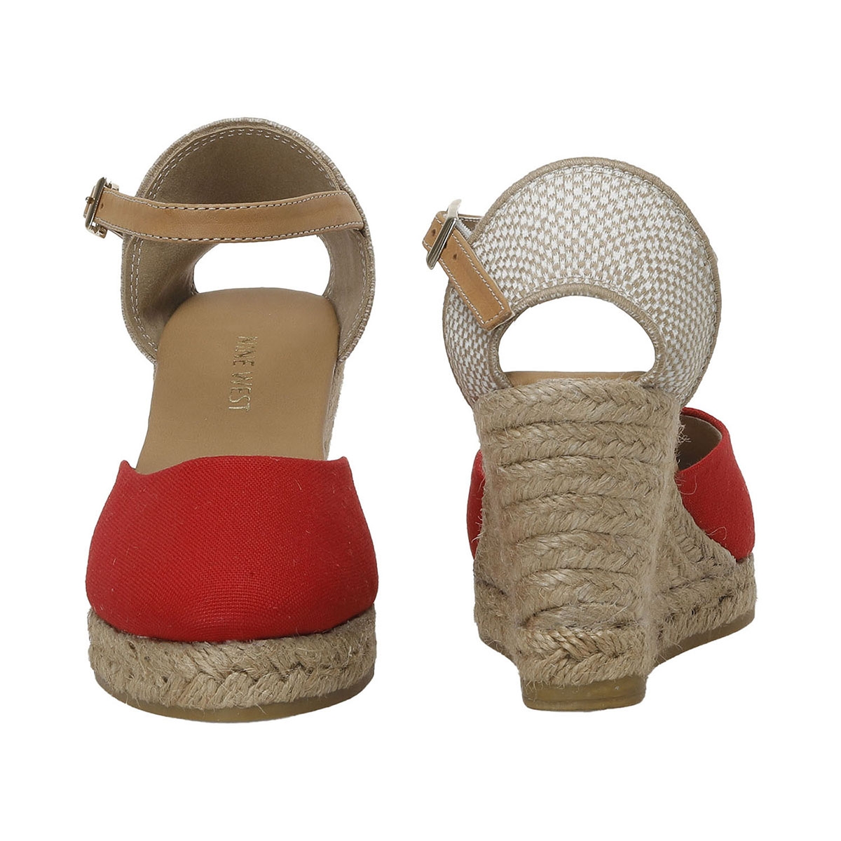 Nine West EPOLA2 3FX Kırmızı Kadın Dolgu Topuk Sandalet. 5