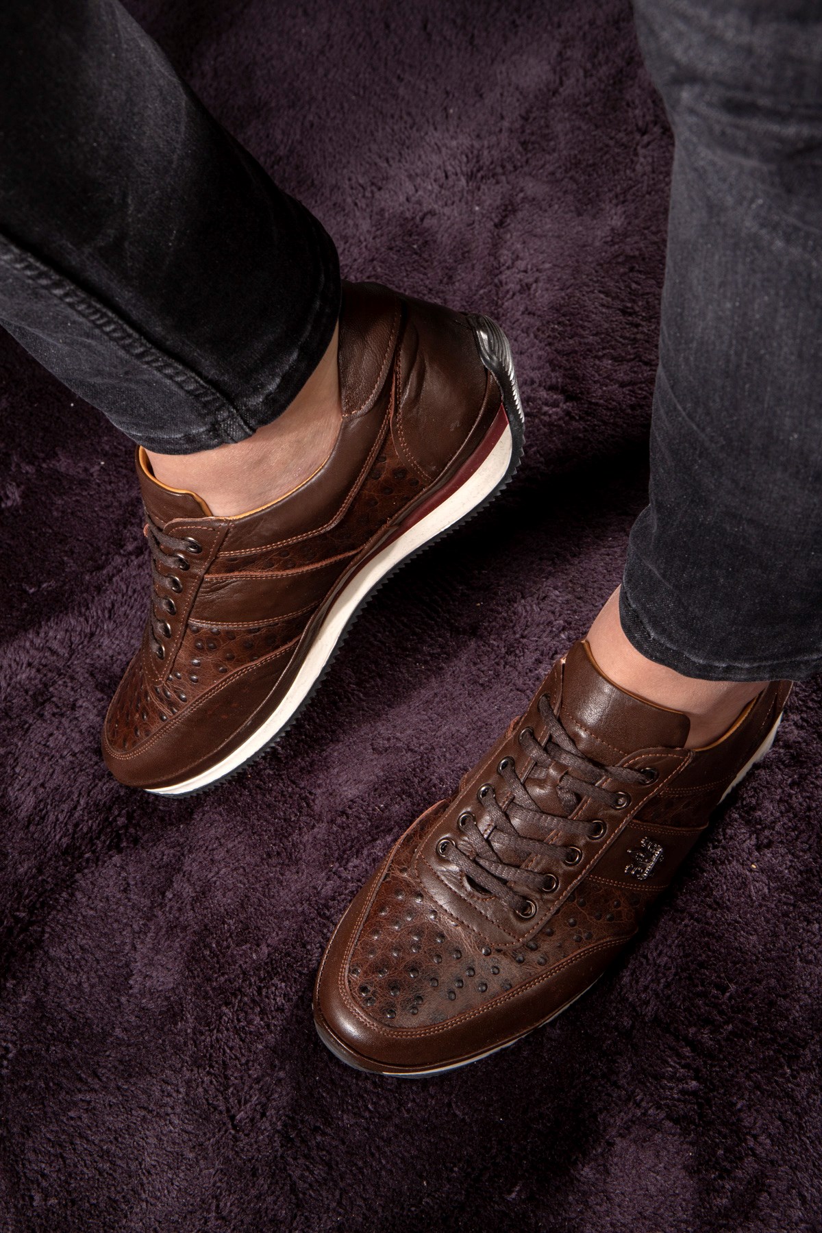 Ostrich Plane Hakiki Deri Erkek Günlük Ayakkabı, Casual Ayakkabı, %100 Deri Ayakkabı - Görsel 6