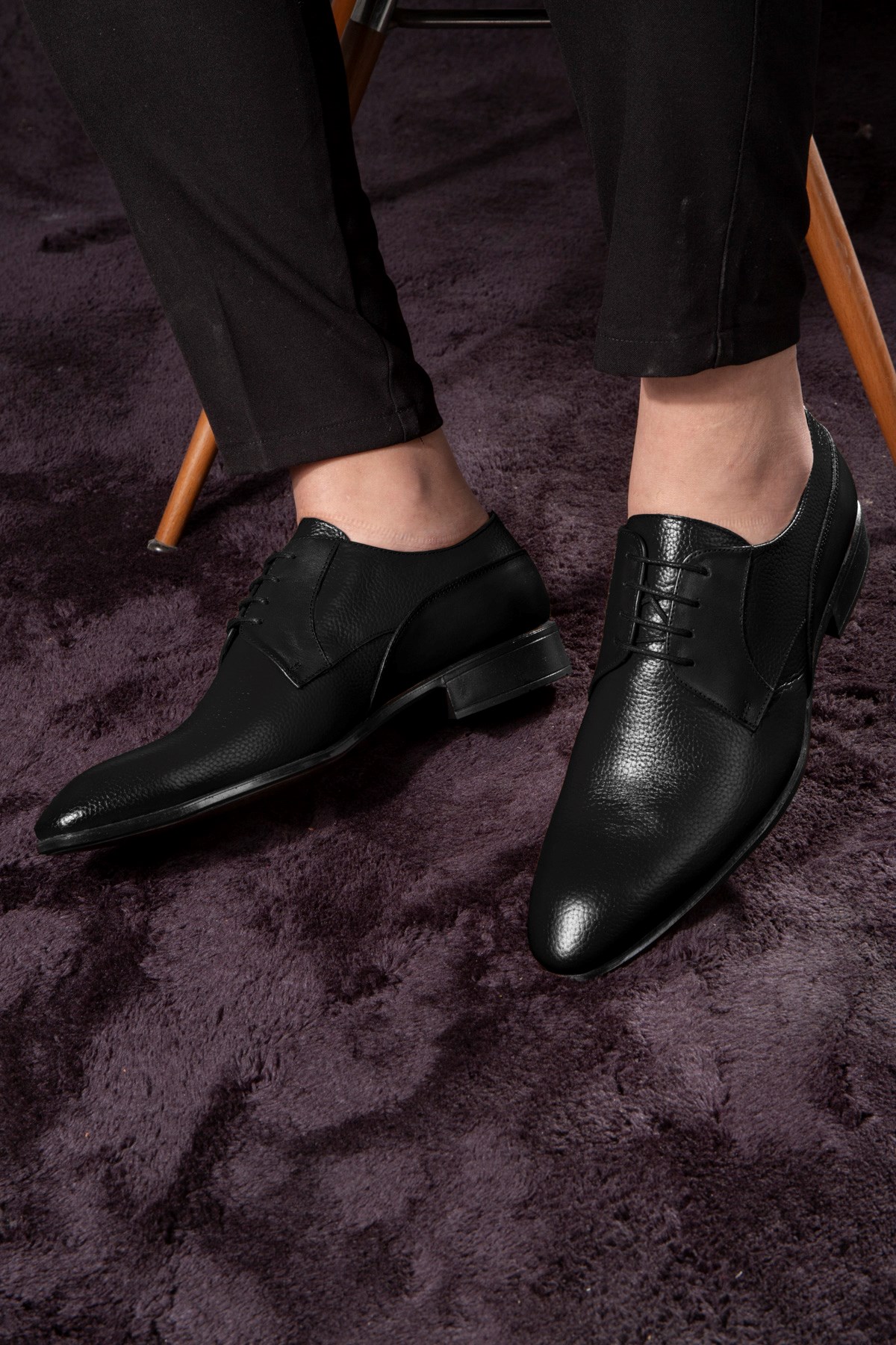 Elite Hakiki Deri Erkek Klasik Ayakkabı, Derby Klasik Ayakkabı, Bağcıklı Klasik Ayakkabı - Görsel 5