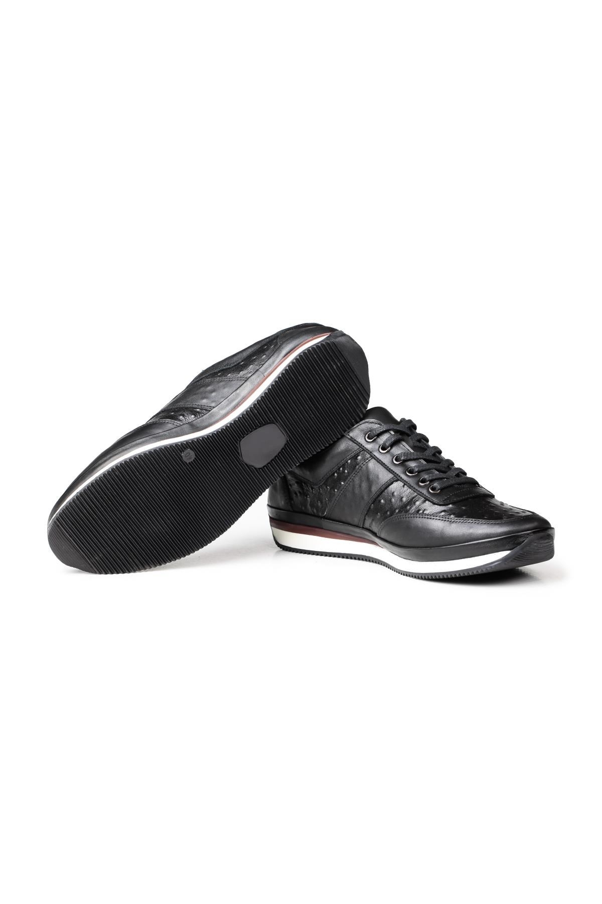 Ostrich Plane Hakiki Deri Erkek Günlük Ayakkabı, Casual Ayakkabı, %100 Deri Ayakkabı - Görsel 3