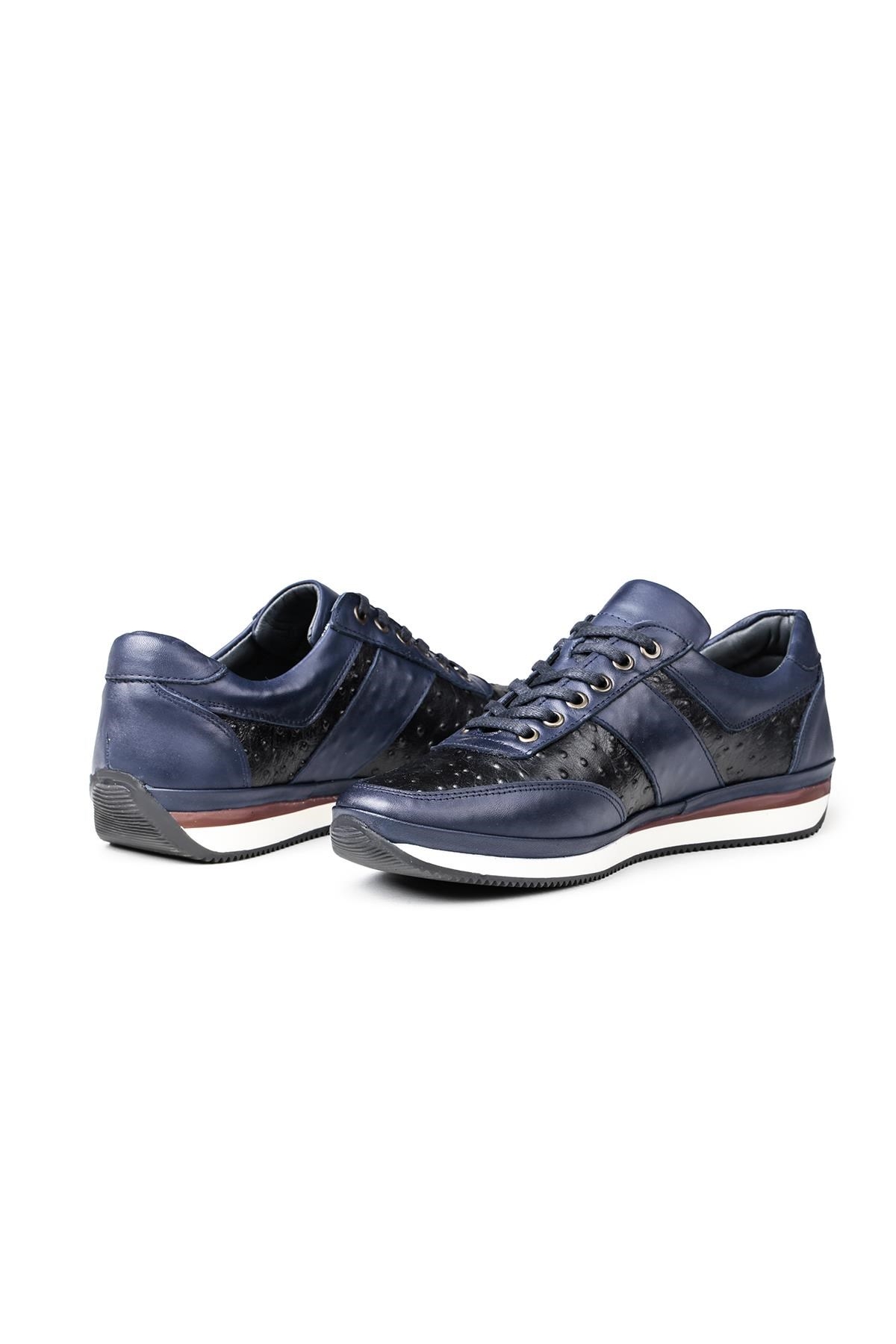 Ostrich Plane Hakiki Deri Erkek Günlük Ayakkabı, Casual Ayakkabı, %100 Deri Ayakkabı - Görsel 4