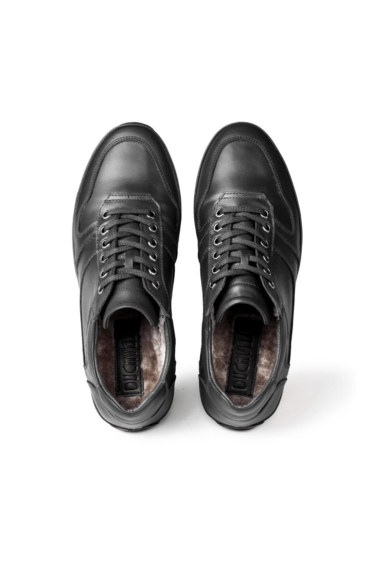 Ducavelli Lion Hakiki Deri Peluş Kürklü Erkek Günlük Ayakkabı - Görsel 6