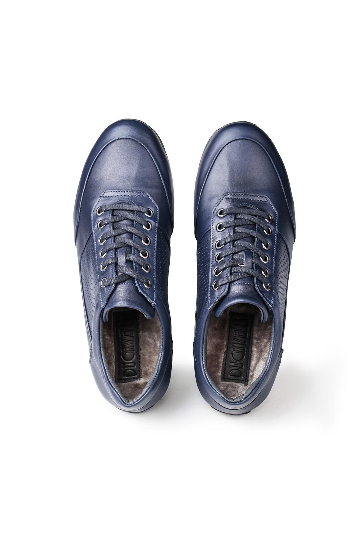 Lion Point Hakiki Deri Peluş Kürklü Erkek Günlük Ayakkabı - Görsel 6
