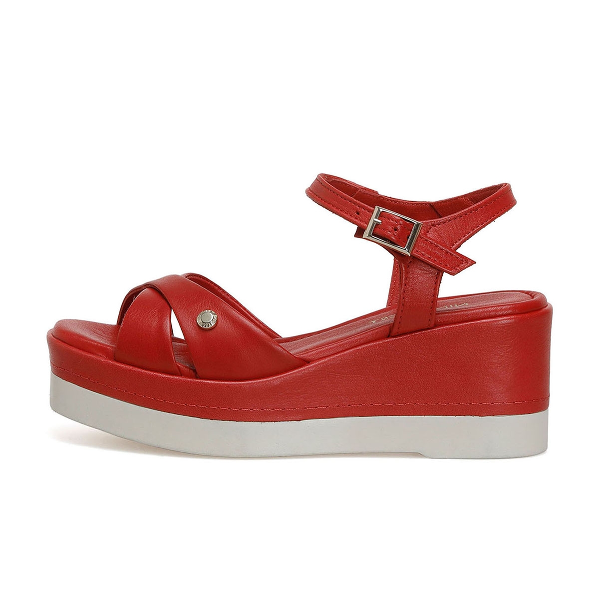 Nine West GAGE 3FX Kırmızı Kadın Dolgu Topuk Sandalet. 1