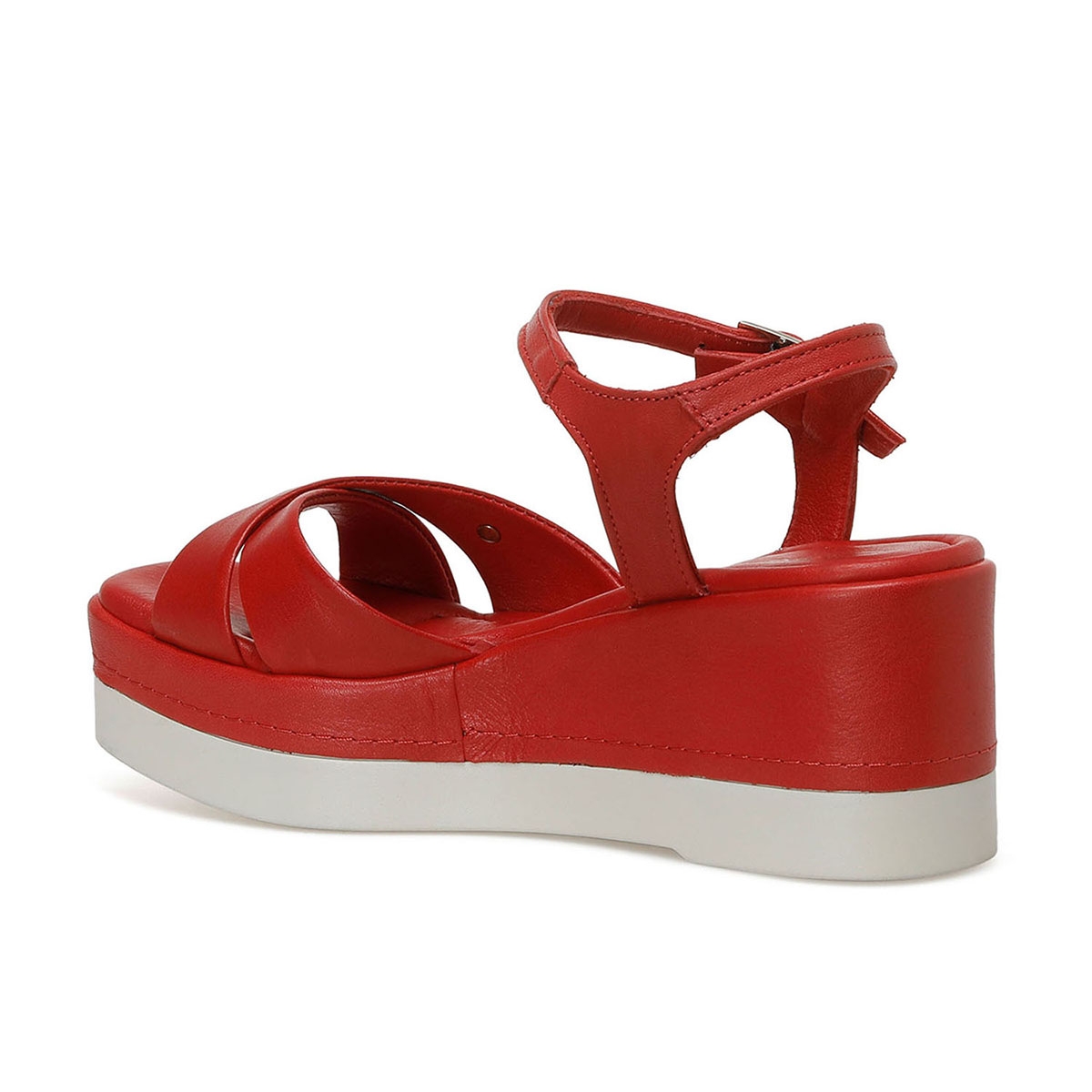 Nine West GAGE 3FX Kırmızı Kadın Dolgu Topuk Sandalet. 3