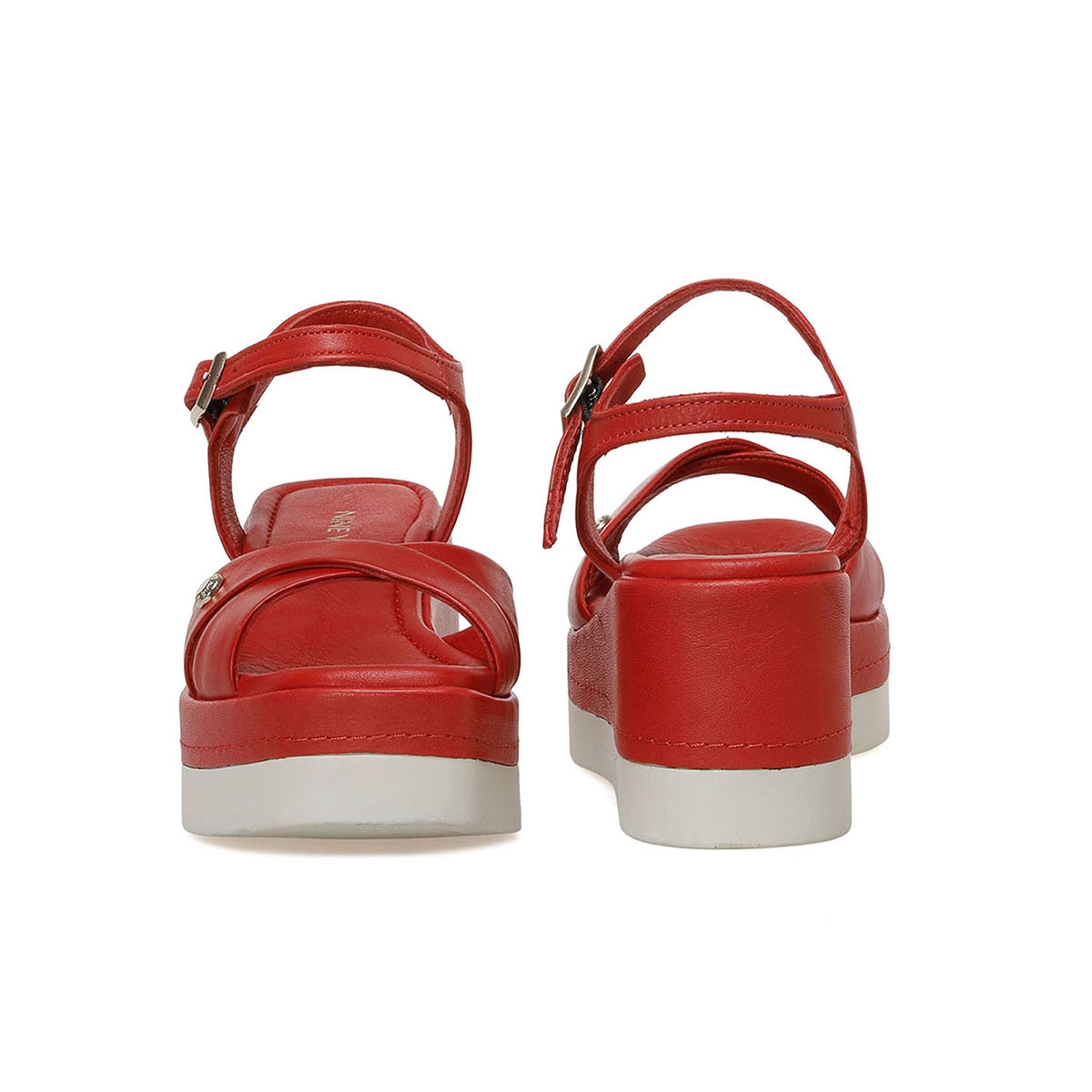 Nine West GAGE 3FX Kırmızı Kadın Dolgu Topuk Sandalet. 5