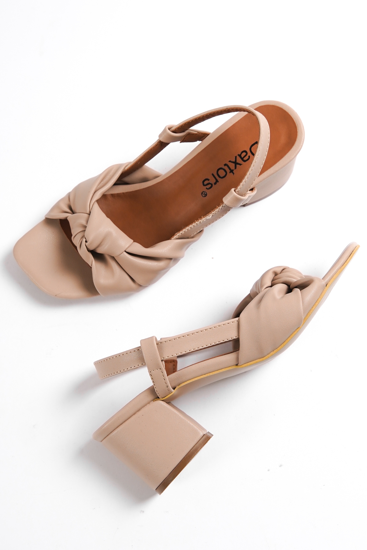 D719 Garantili Kadın Topuklu Ayakkabı_Ten - Görsel 5