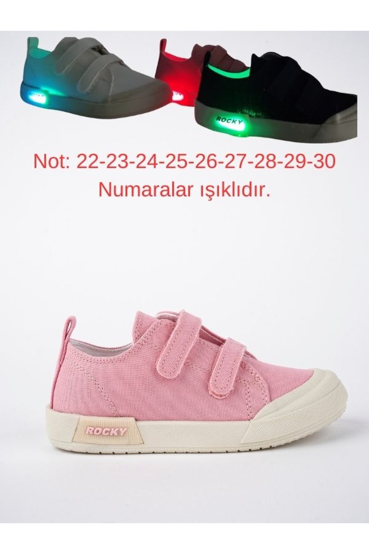 Çocuk Keten Işıklı Ortopedik Spor Ayakkabı - Görsel 4