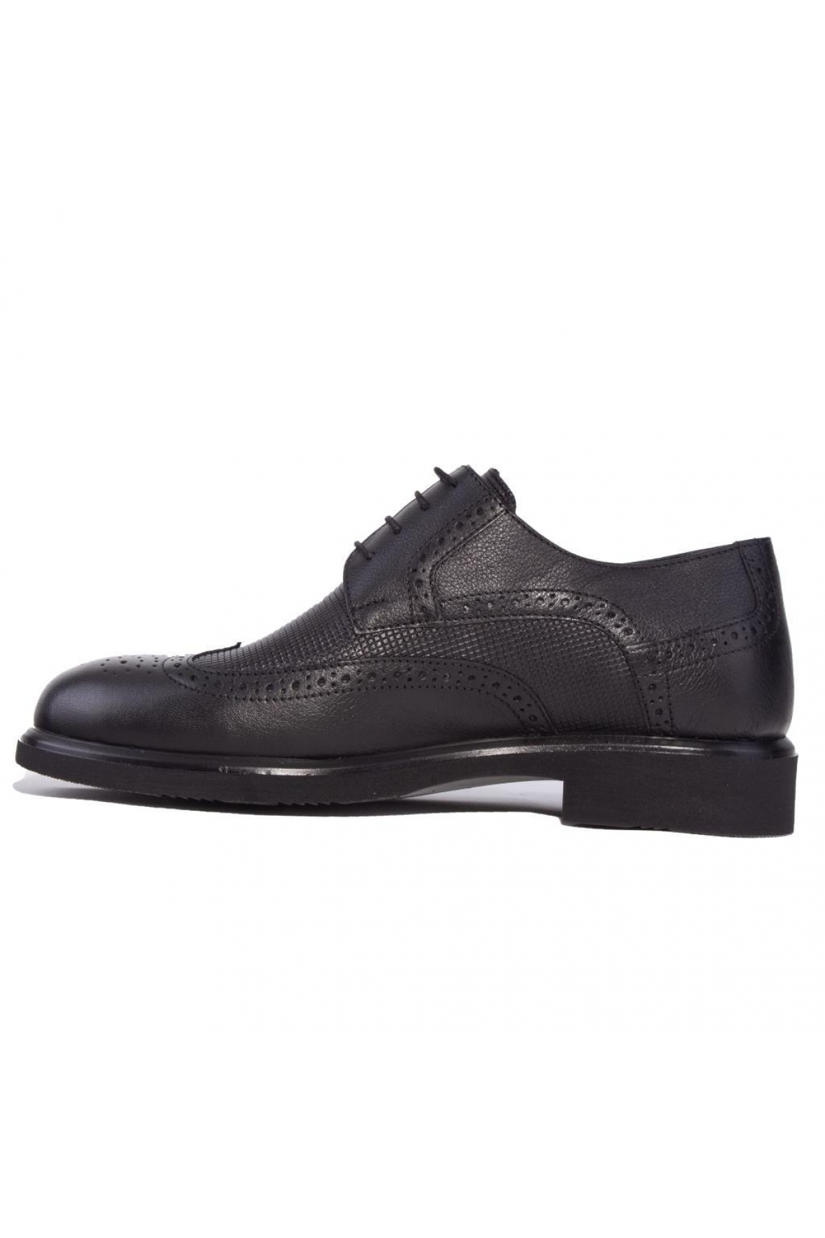 DMA08-861 Siyah Ortopedik Günlük Erkek Deri Ayakkabı - Görsel 4