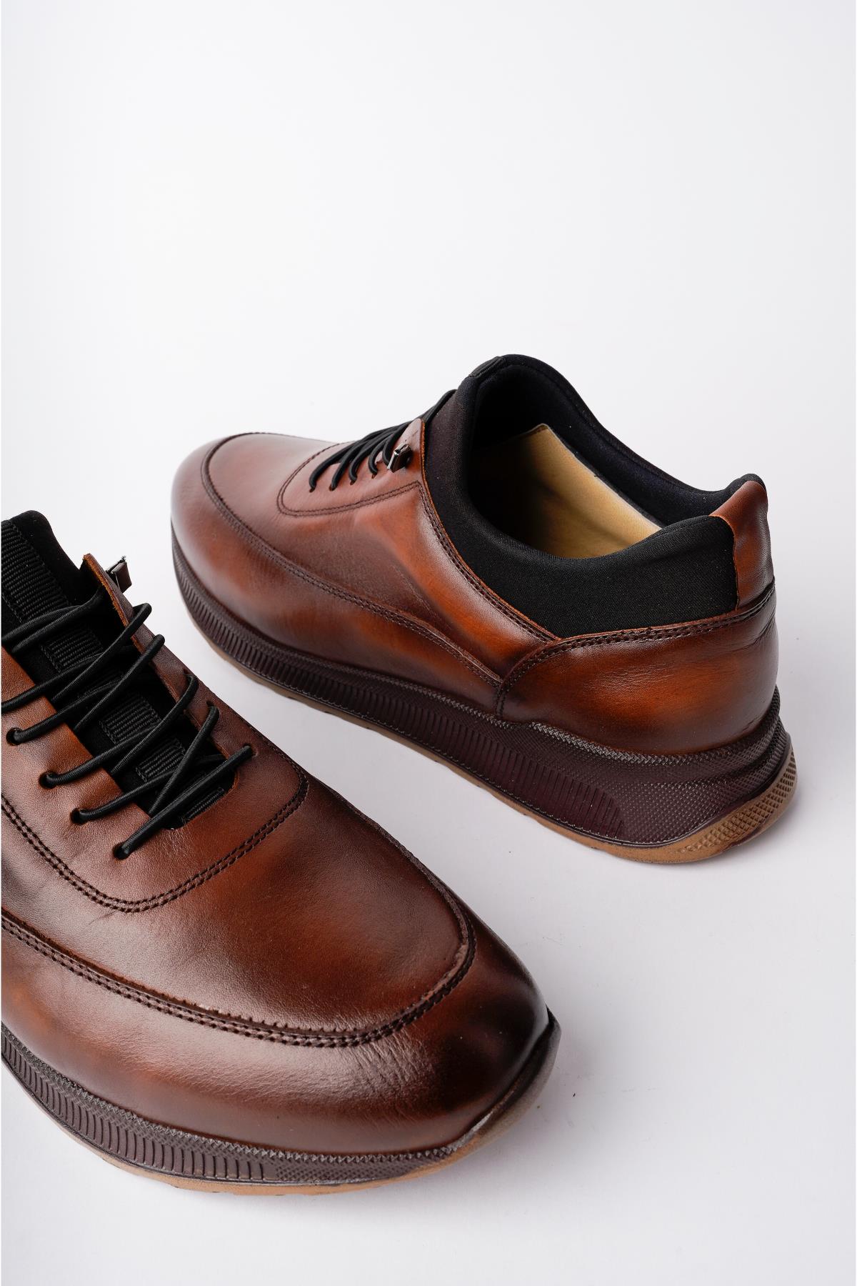 Fire Garantili Erkek Günlük Klasik Hakiki Deri Casual Rahat Ortopedik Ayakkabı - Görsel 7