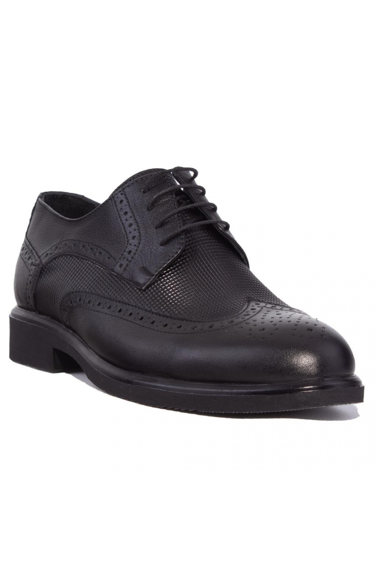 DMA08-861 Siyah Ortopedik Günlük Erkek Deri Ayakkabı - Görsel 2