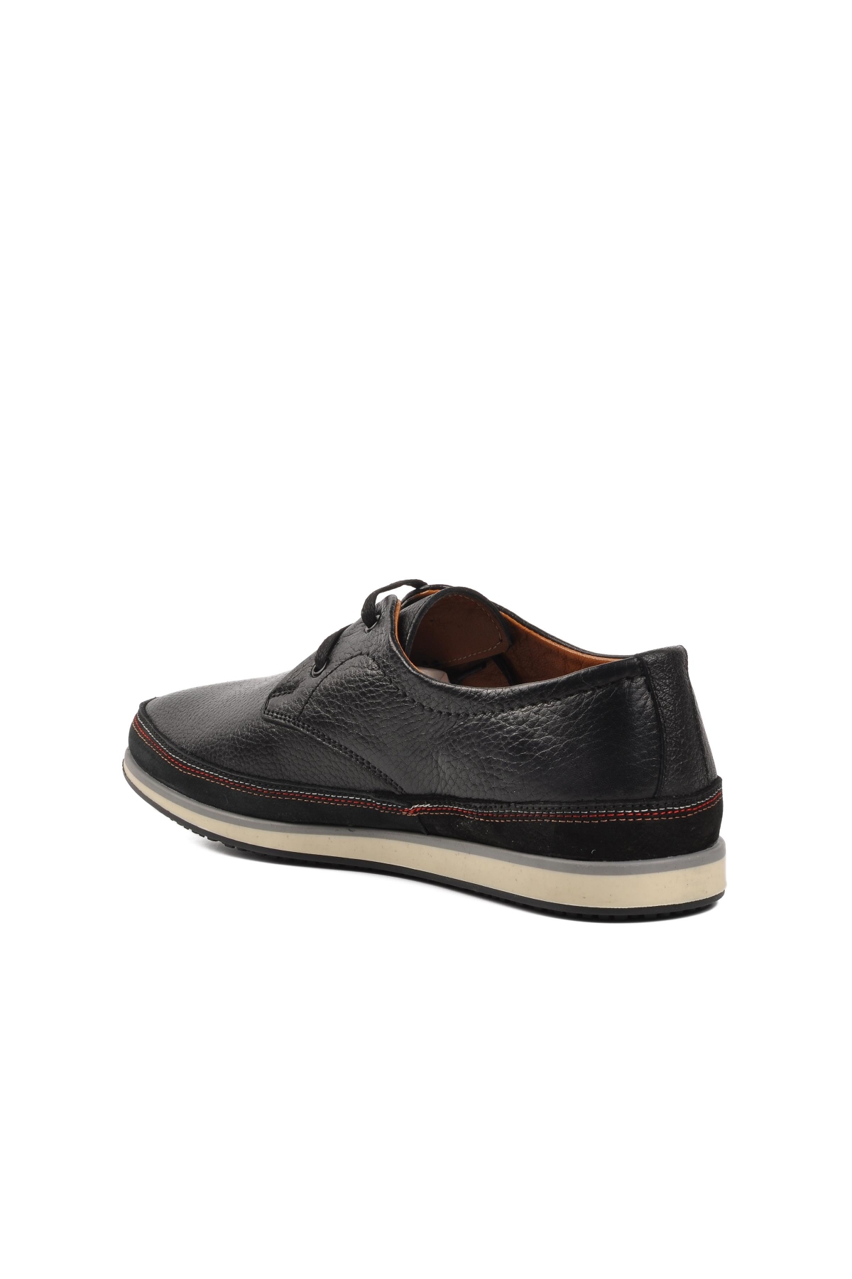 62333 Siyah İçi Dışı Hakiki Deri Erkek Günlük Ayakkabı - Görsel 5
