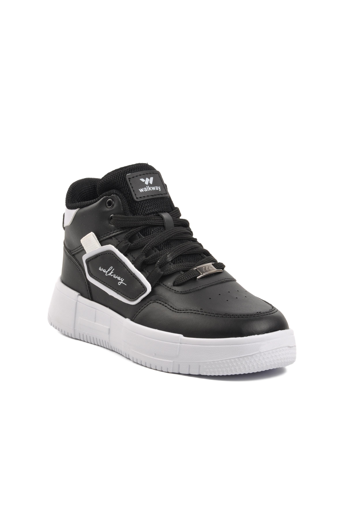 Nefertiti Siyah-Beyaz Unisex Hi Sneaker - Görsel 4