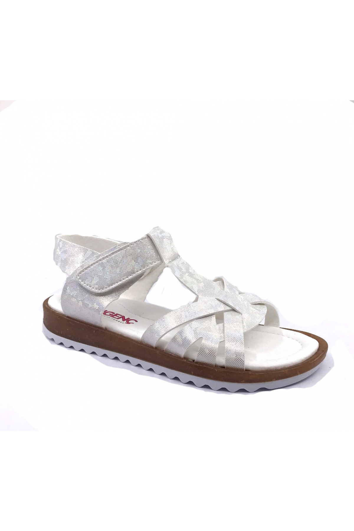 4001 Simli Çapraz Bantlı Kız Çocuk Sandalet Ayakkabı - Görsel 3