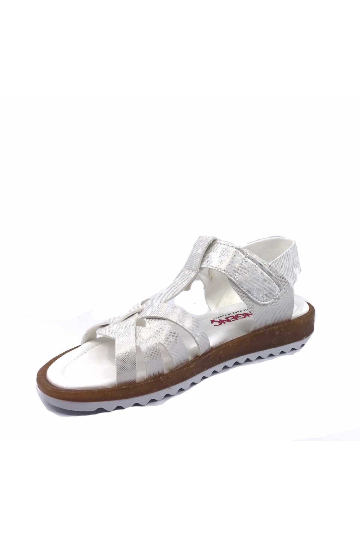 4001 Simli Çapraz Bantlı Kız Çocuk Sandalet Ayakkabı - Görsel 4