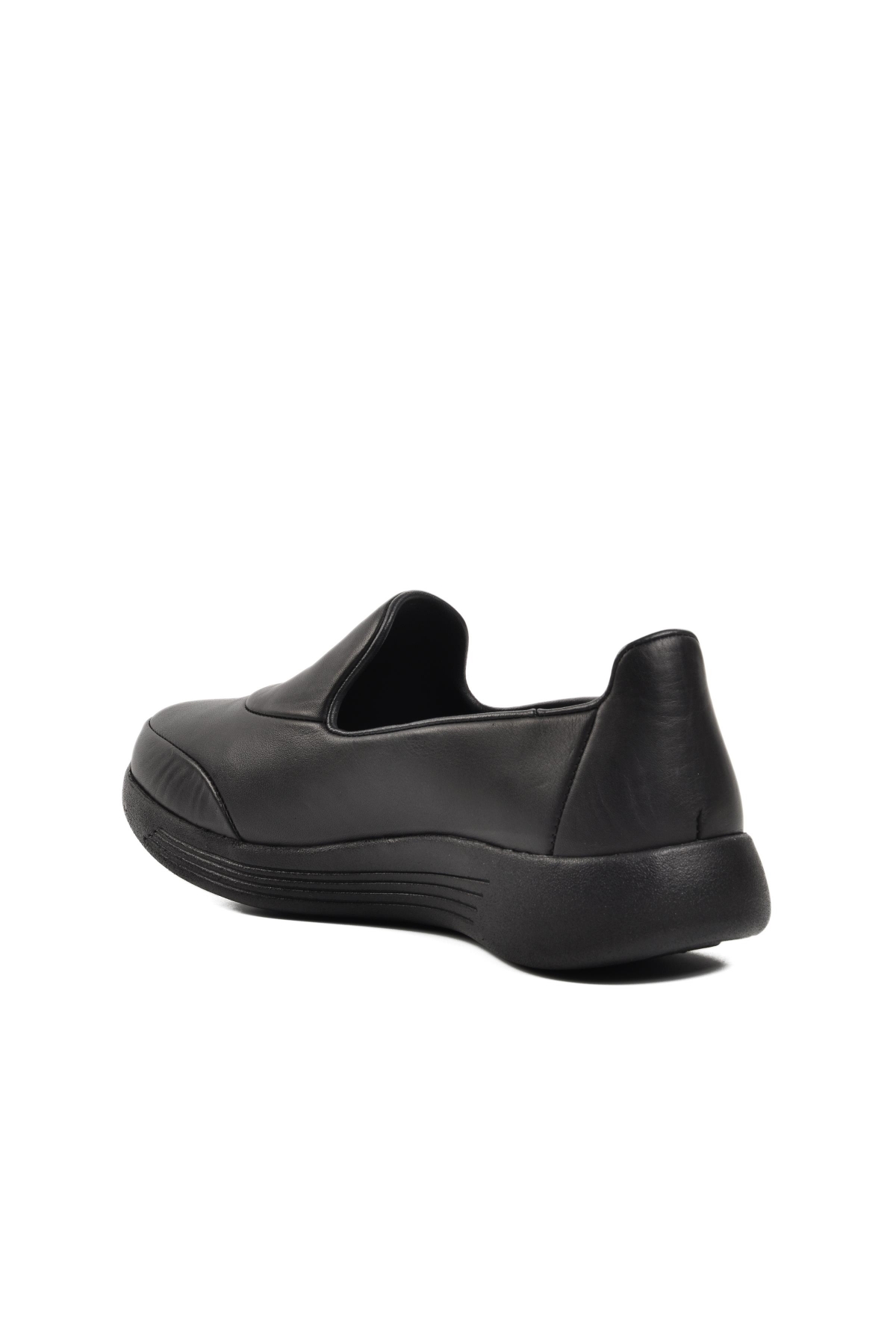 1000 Siyah Hakiki Deri Kadın Günlük Ayakkabı - Görsel 5