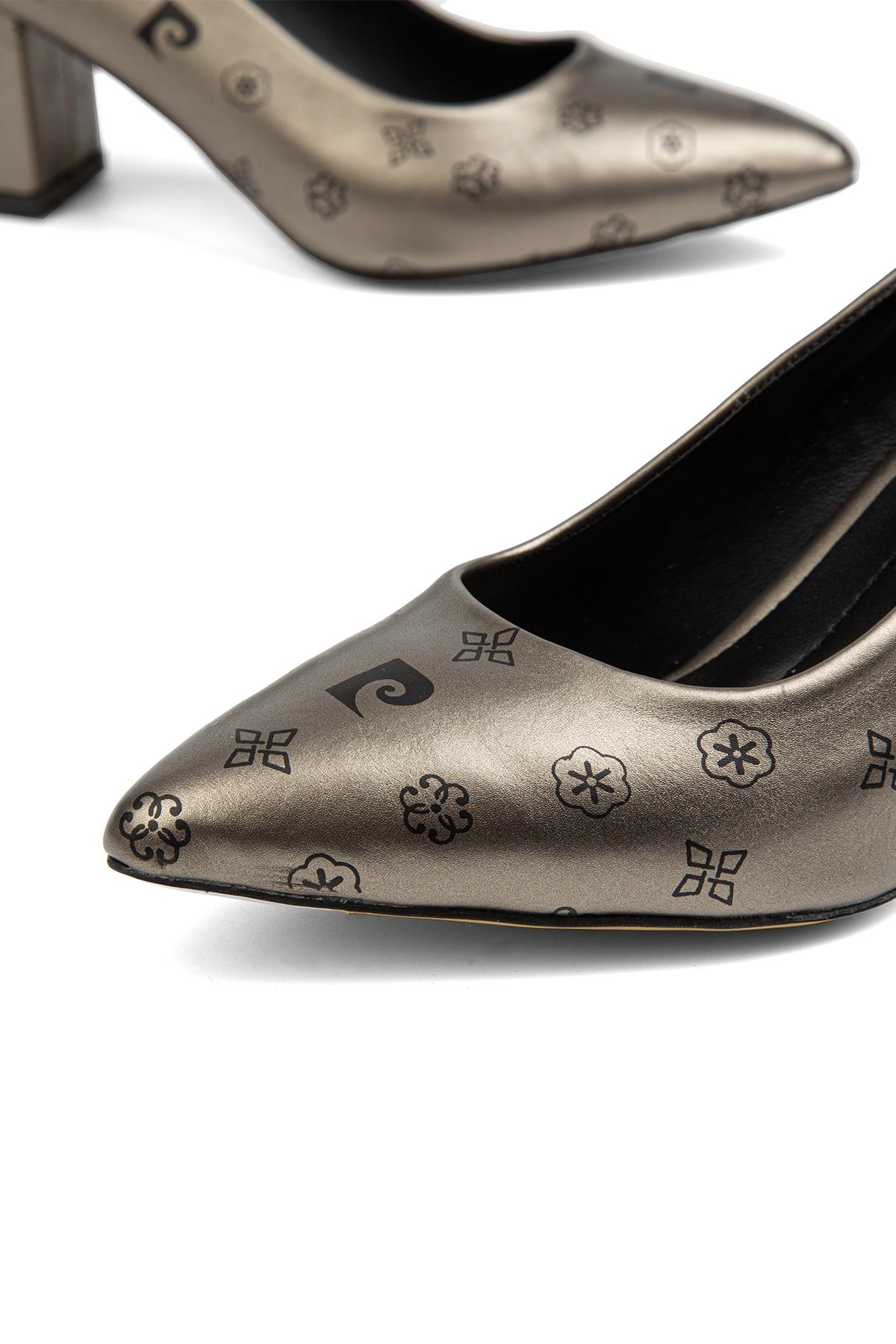 ® | PC-50176 - 3955 Platin Desen - Kadın Topuklu Ayakkabı - Görsel 6