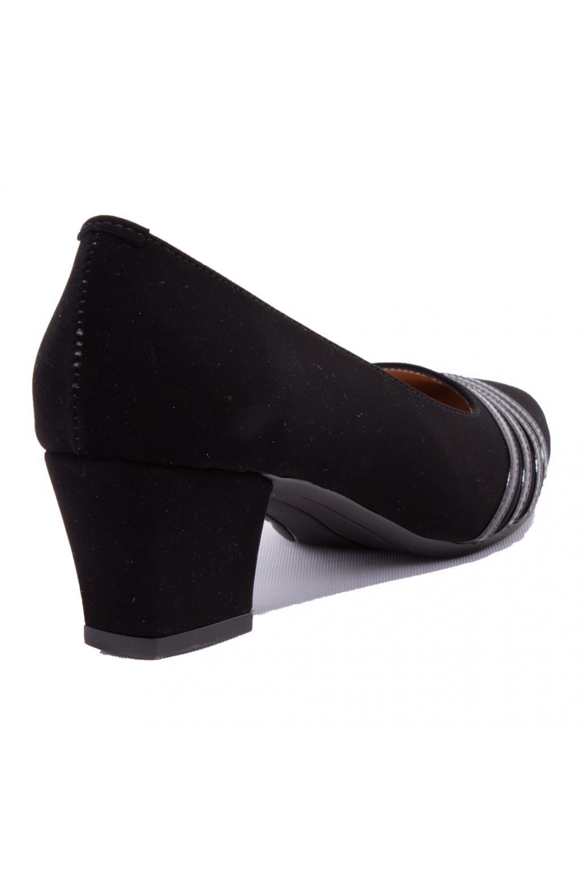 DZA07-7268664 Siyah Süet Klasik Topuklu Kadın Ayakkabı - Görsel 5