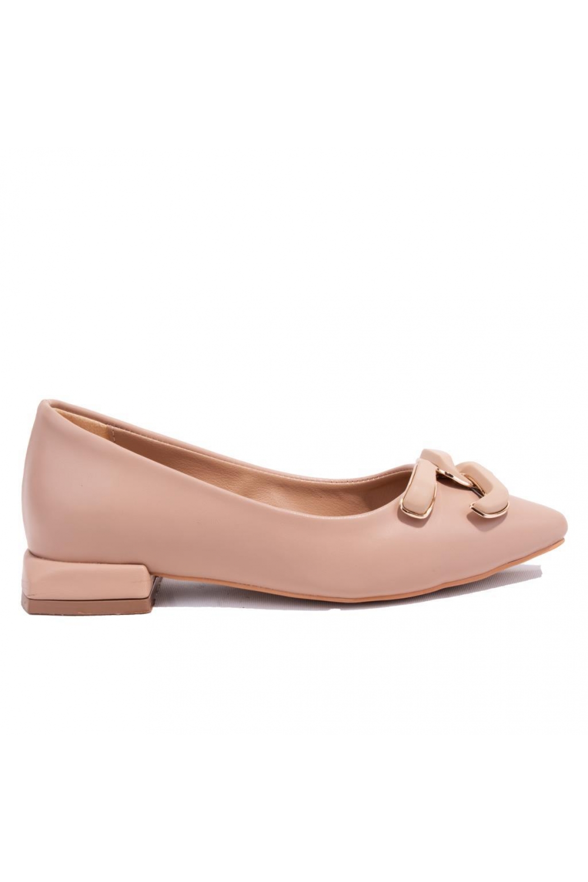 DZA07-8242606 Ten Klasik Topuklu Kadın Ayakkabı - Görsel 3