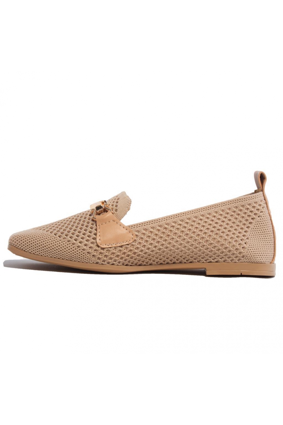 DZA07-557702 Nut Örgülü Klasik Topuklu Kadın Ayakkabı - Görsel 4