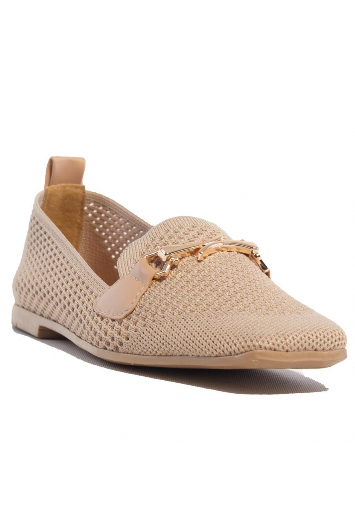 DZA07-557702 Nut Örgülü Klasik Topuklu Kadın Ayakkabı - Görsel 2