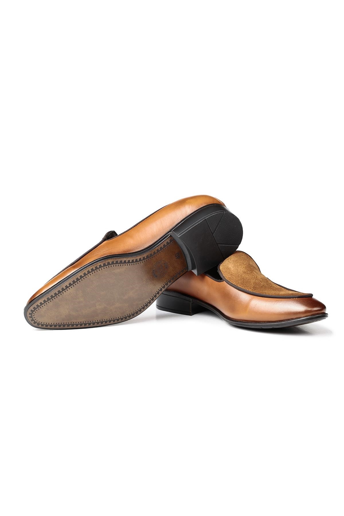 Elegant Hakiki Deri Erkek Klasik Ayakkabı, Loafer Klasik Ayakkabı, Makosen Ayakkabı - Görsel 3