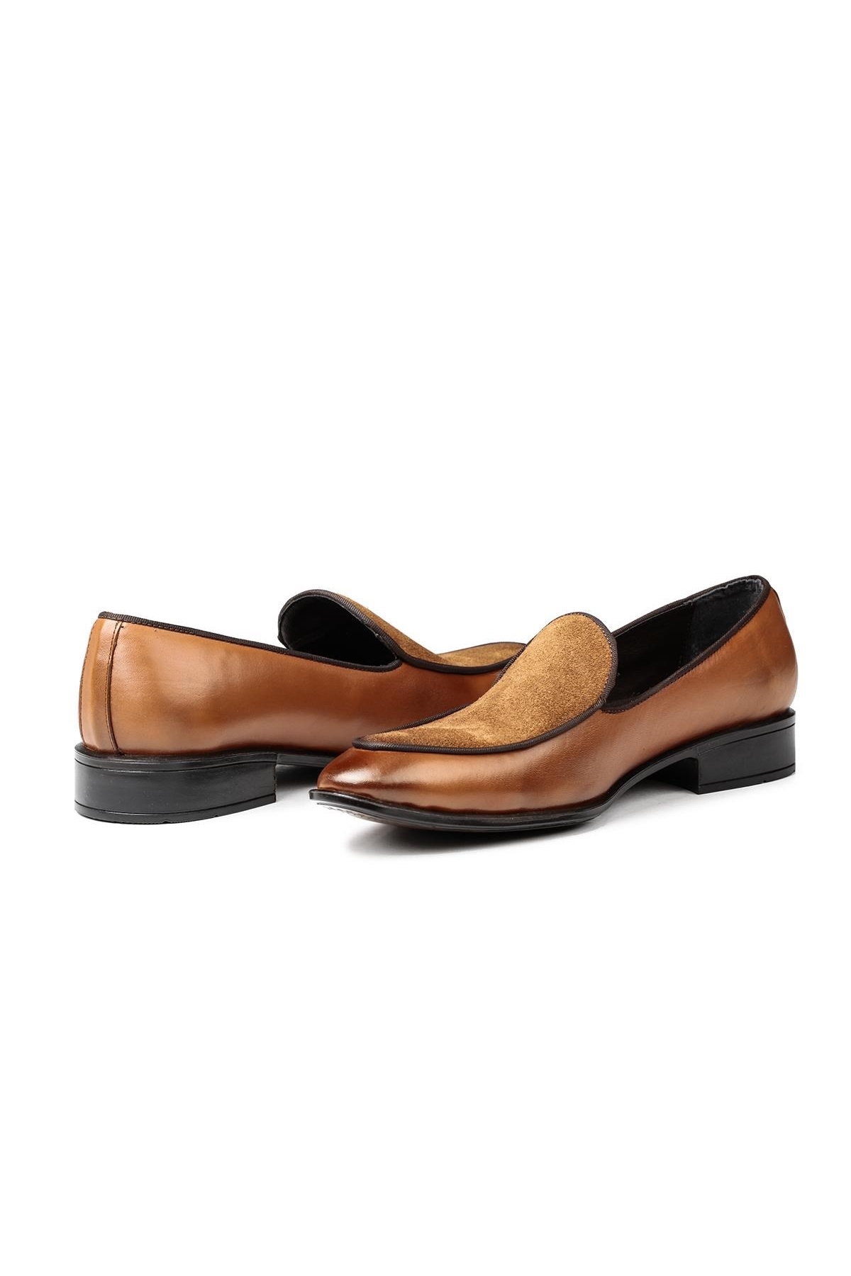 Elegant Hakiki Deri Erkek Klasik Ayakkabı, Loafer Klasik Ayakkabı, Makosen Ayakkabı - Görsel 4