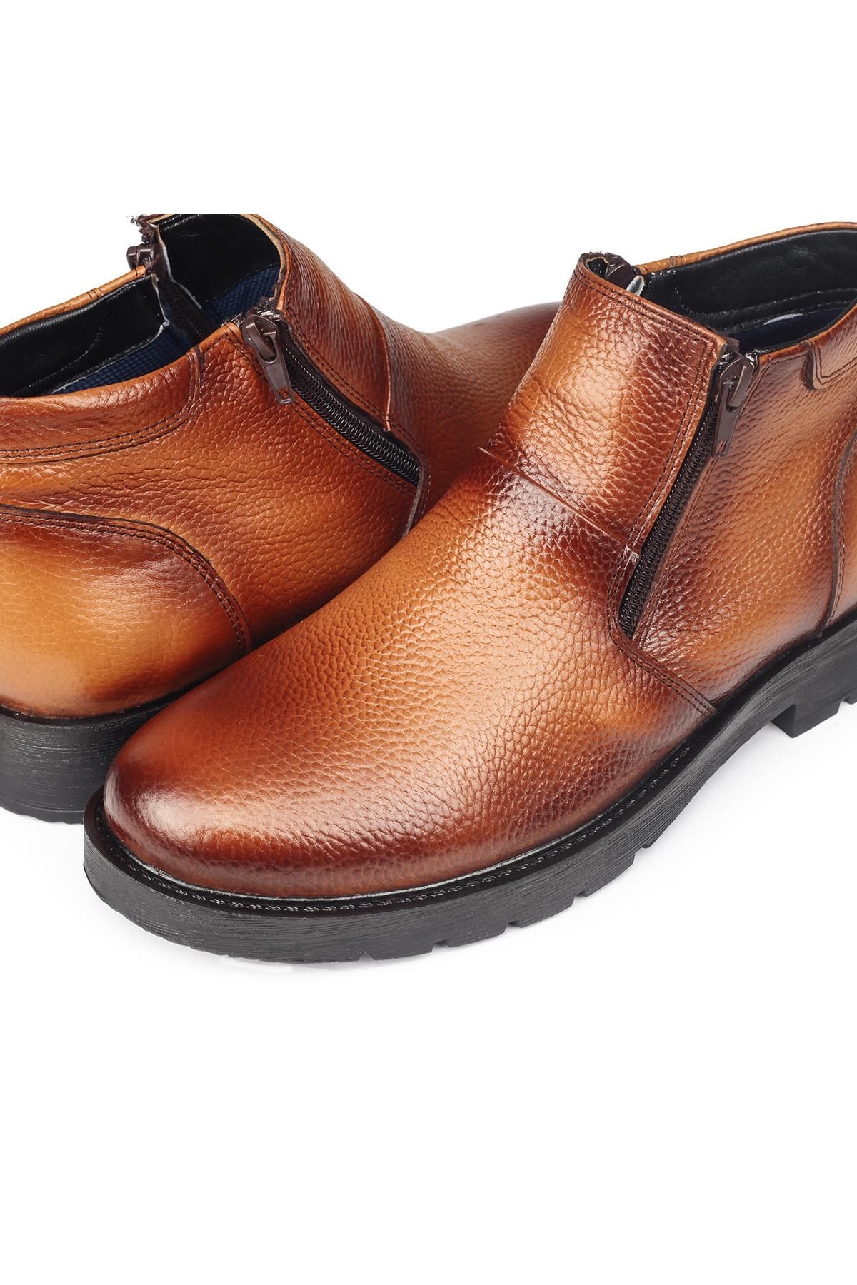 Chelsea Hakiki Deri Kaydırmaz Taban Fermuarlı Günlük Bot - Görsel 4