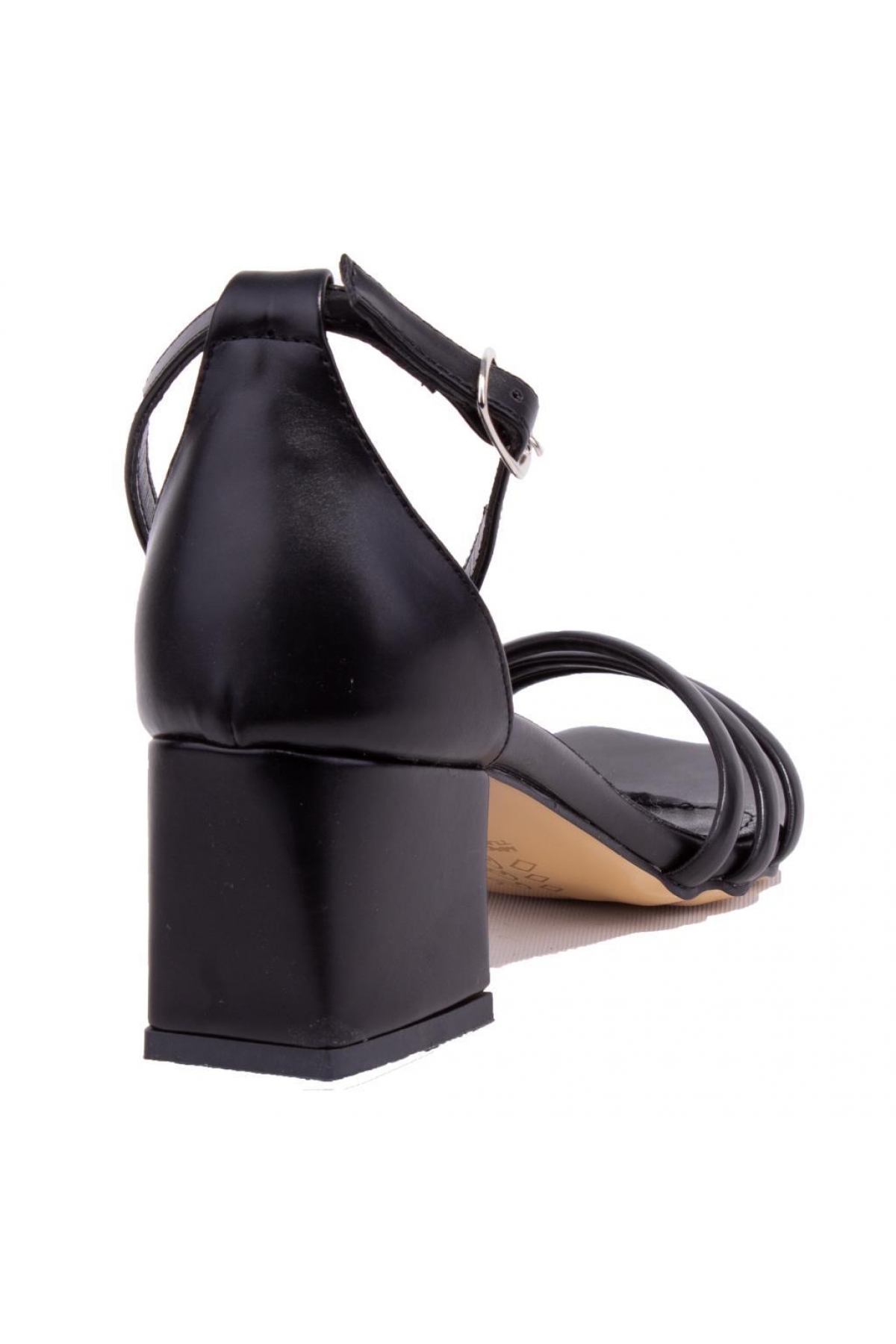 DZA07-92823165 Siyah Tek Bantlı Klasik Topuklu Kadın Ayakkabı - Görsel 5