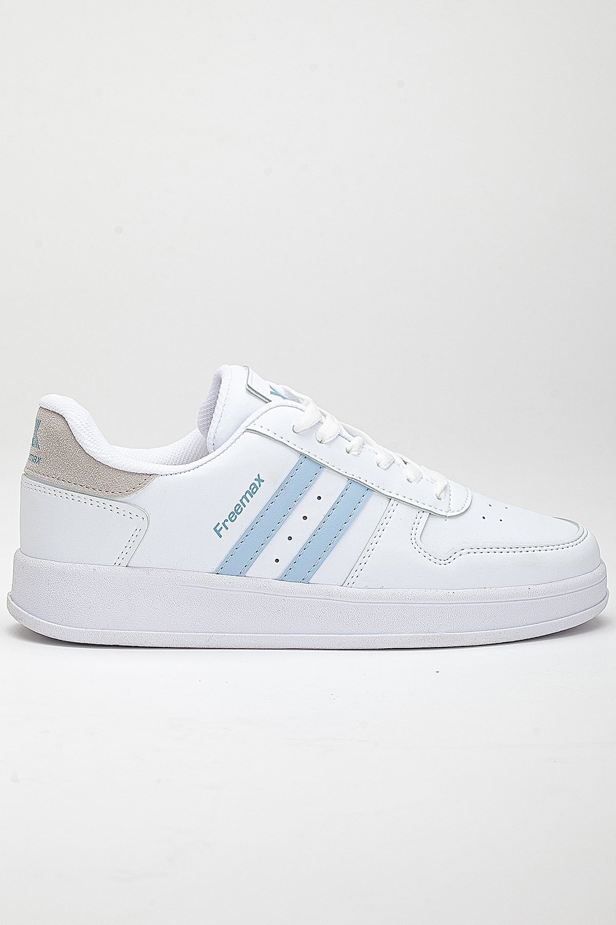 Unisex Garantili Ortopedik İç Tabanlık Hafif Esnek Sağlam Sneaker Spor Ayakkabı Beyaz Mavi - Görsel 6