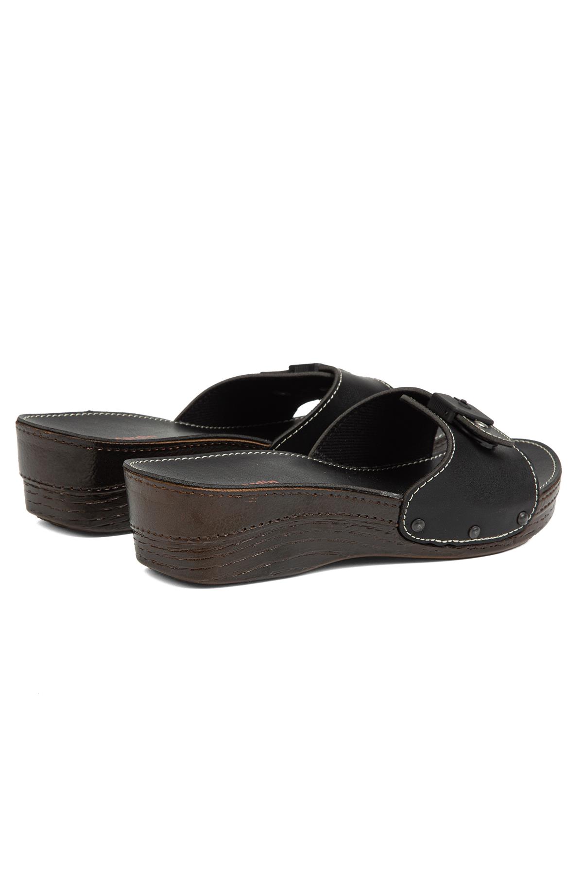 ® | PC-7013-3485 Siyah - Kadın Terlik - Görsel 4