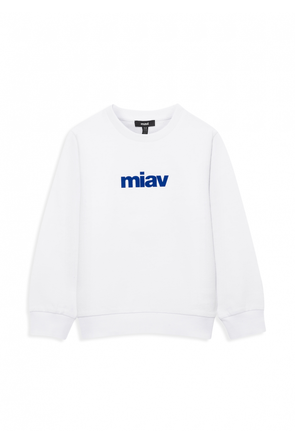 Miav Baskılı Beyaz Sweatshirt