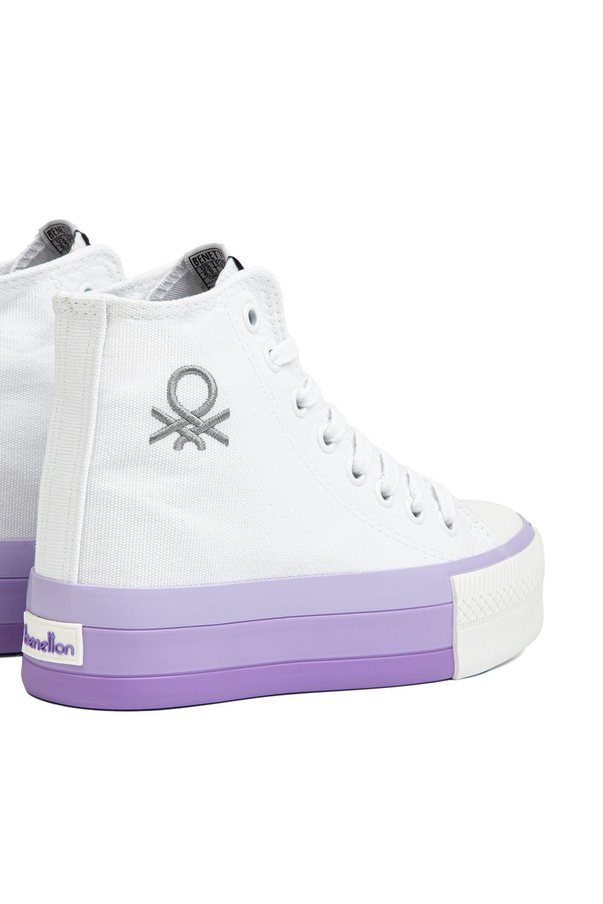 ® | BN-30944 - 3114 Beyaz Lila - Kadın Spor Ayakkabı - Görsel 5