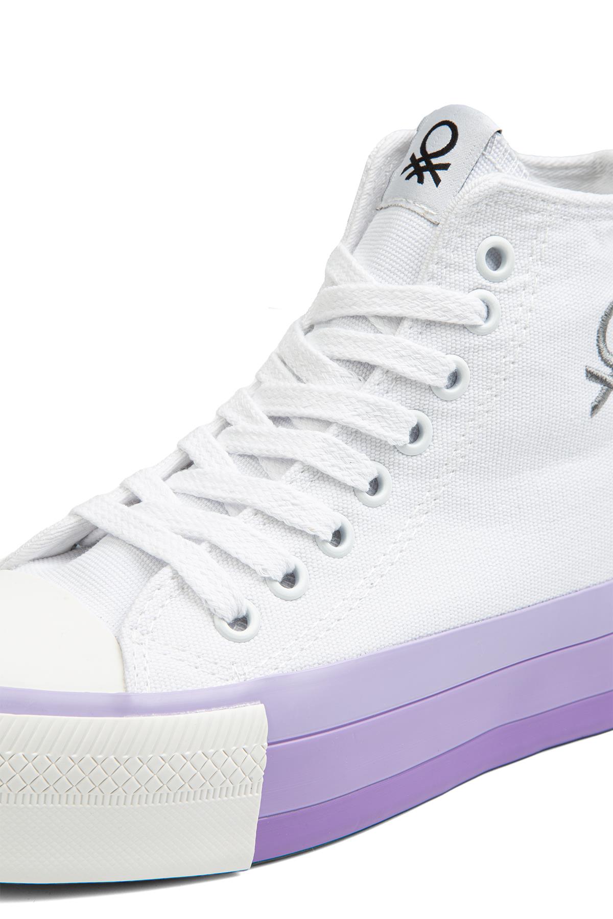 ® | BN-30944 - 3114 Beyaz Lila - Kadın Spor Ayakkabı - Görsel 6