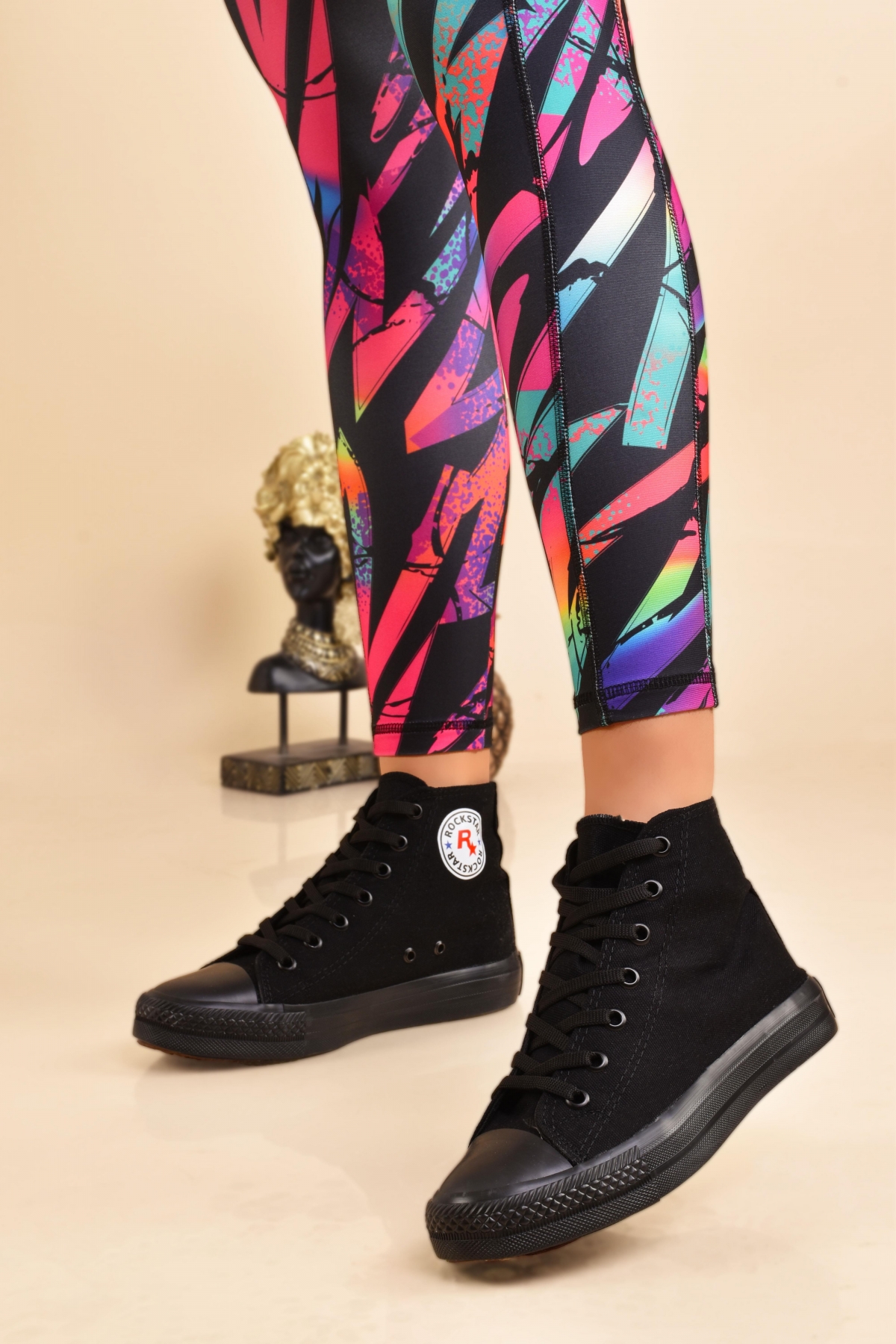 Günlük Rahat Bilekli Keten Kadın Sneaker Spor Ayakkabı - Görsel 3