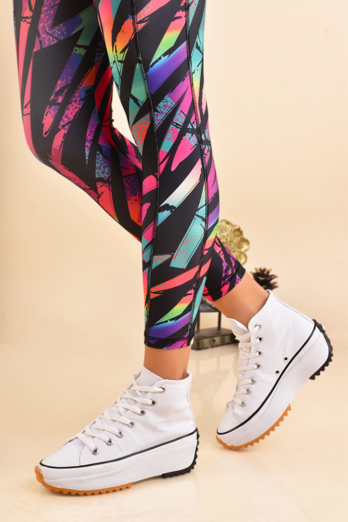 Kadın Rahat Kalıp Kalın Tabanlı Spor Ayakkabı Sneaker - Görsel 3