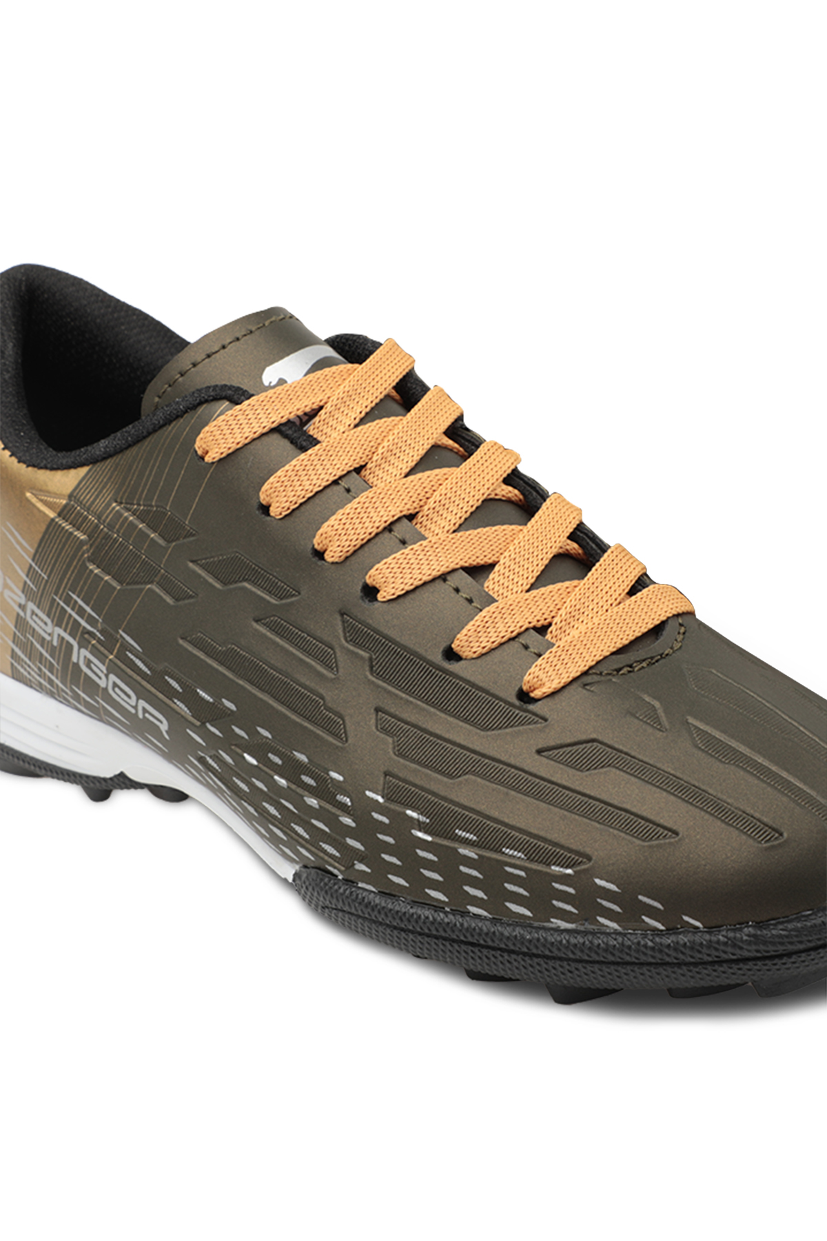 SCORE I HS Futbol Erkek Çocuk Halı Saha Ayakkabı Haki / Altın - Görsel 5