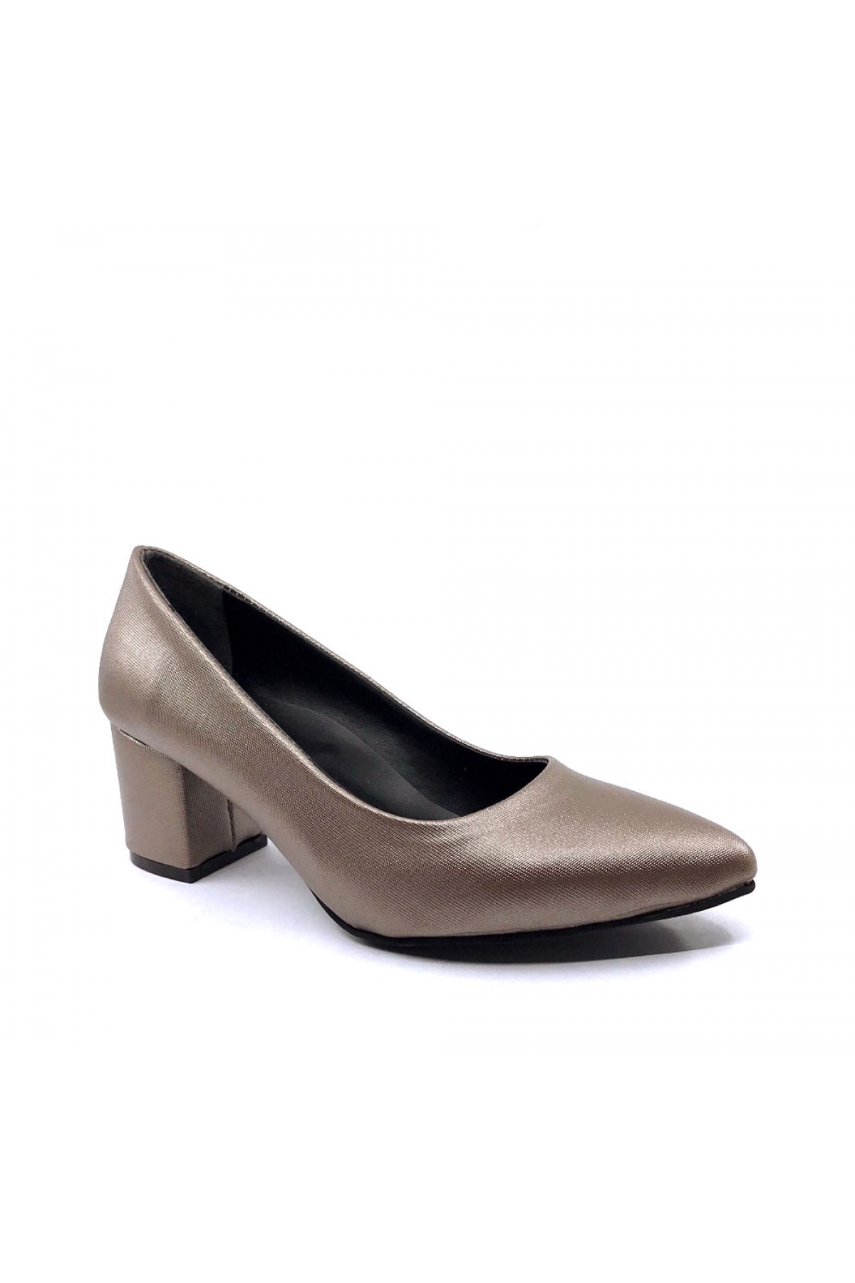 CC 100 6 Cm Platin Şanel Topuklu Bayan Ayakkabı - Görsel 3