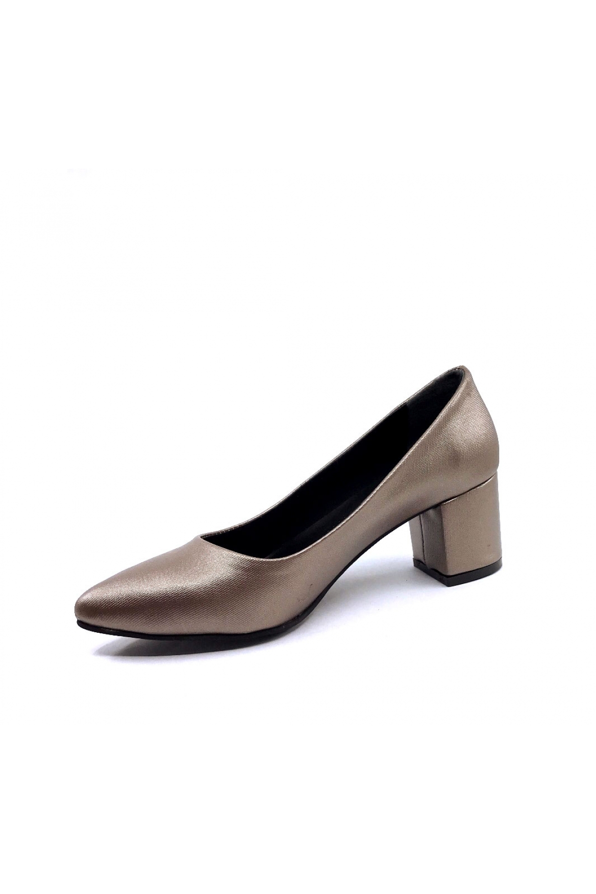 CC 100 6 Cm Platin Şanel Topuklu Bayan Ayakkabı - Görsel 4