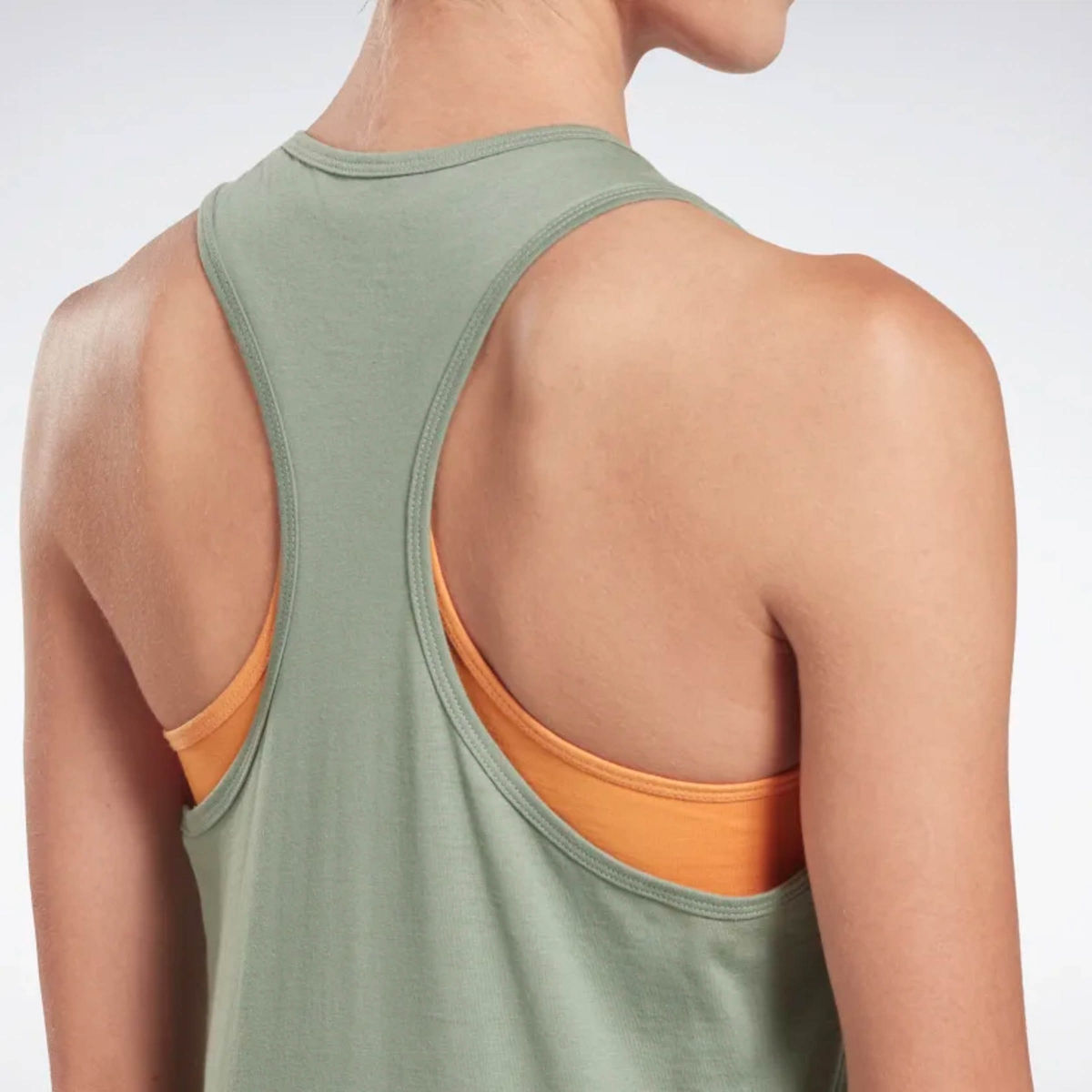 Reebok TE Graphic Tank - V Yeşil Kadın Atlet
