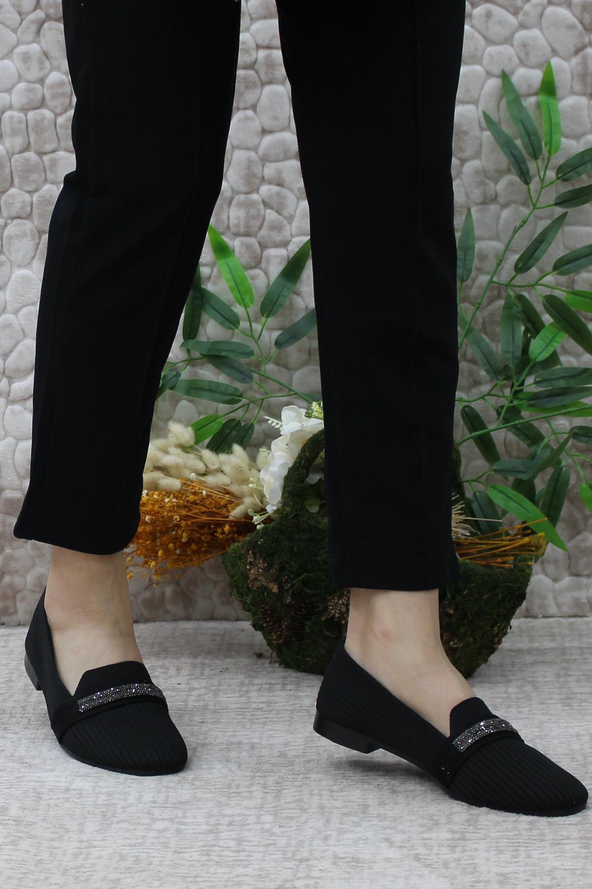 9532 Fashion Taşlı Kadın Babet - Görsel 3