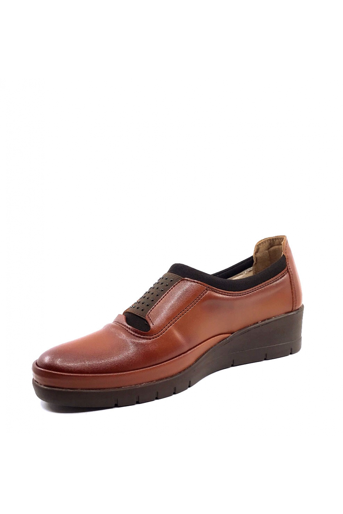 Y 67 Özel Topuk Jeli Taba Günlük Bayan Ayakkabı - Görsel 4