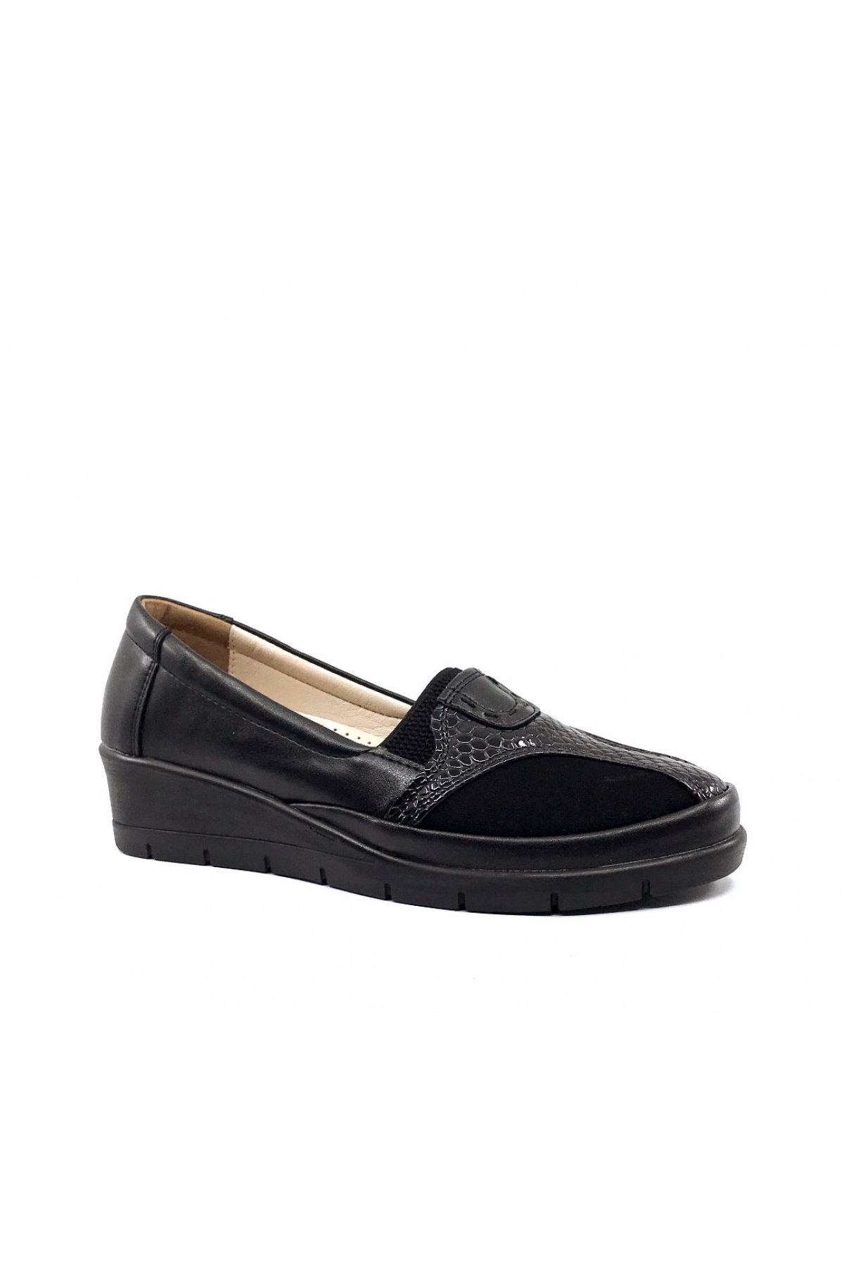 Y 59 Özel Topuk Jeli Siyah Günlük Bayan Ayakkabı - Görsel 3