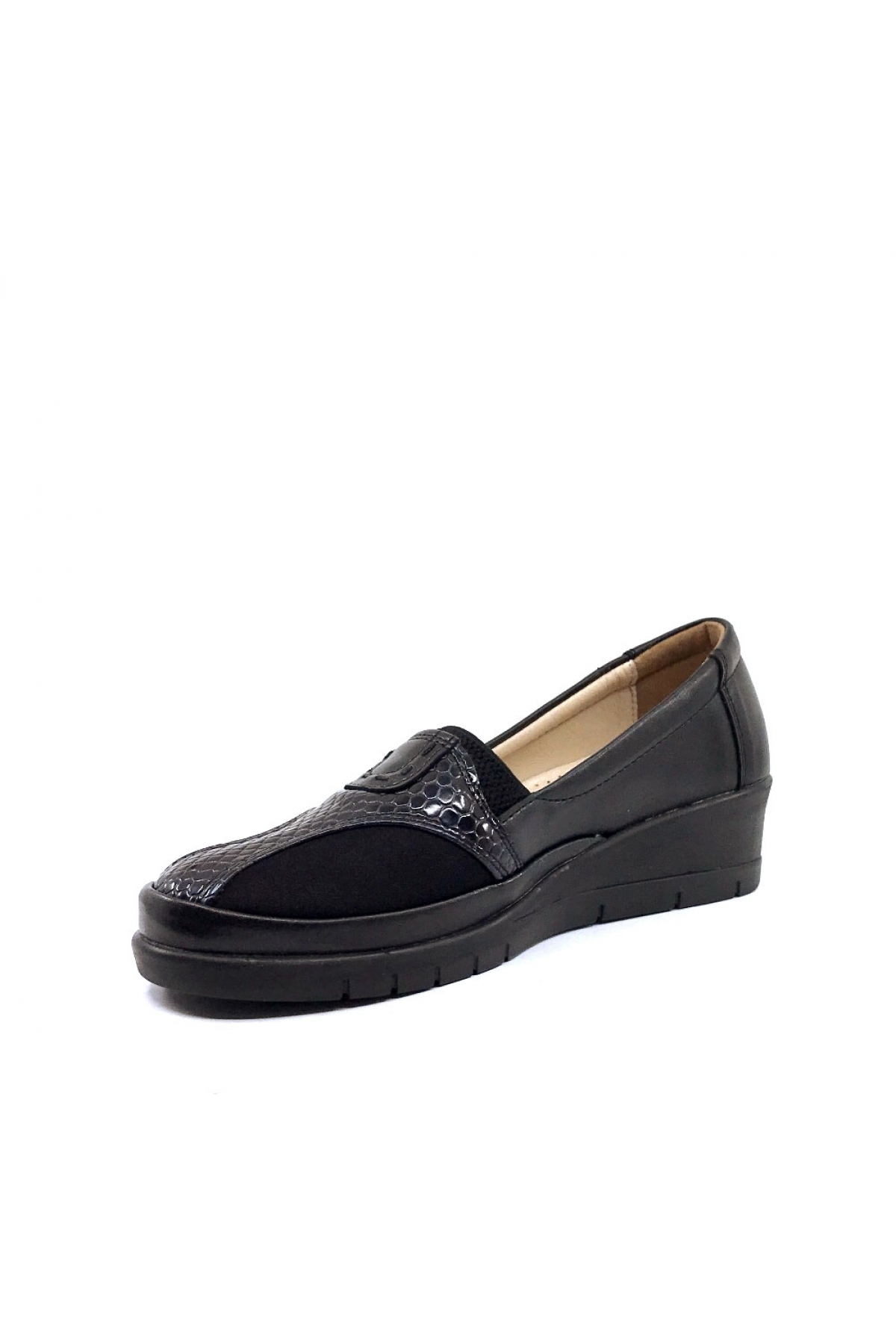 Y 59 Özel Topuk Jeli Siyah Günlük Bayan Ayakkabı - Görsel 4