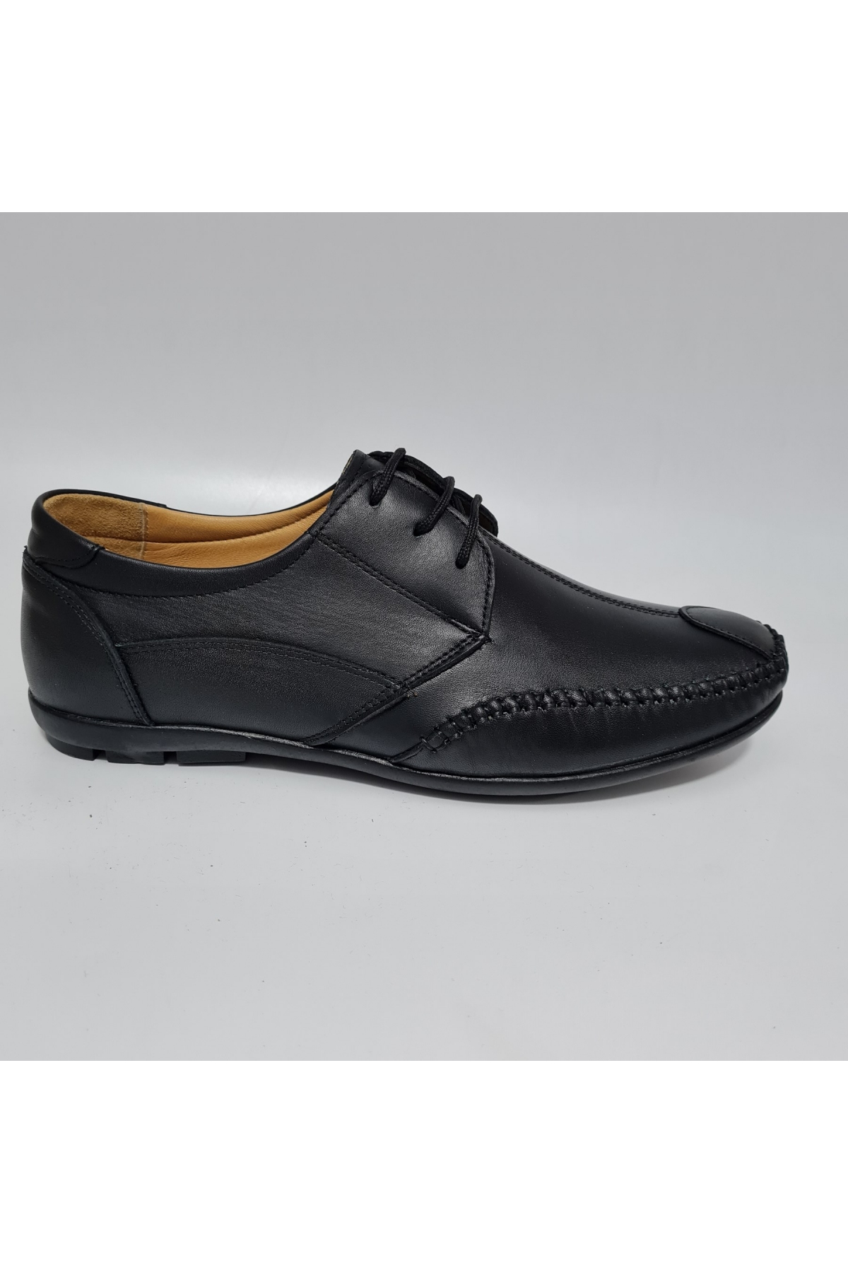 Bağcıklı Önü Dikişli Gerçek/Hakiki Deri Rahat Günlük Ayakkabı AY-581 - Görsel 4