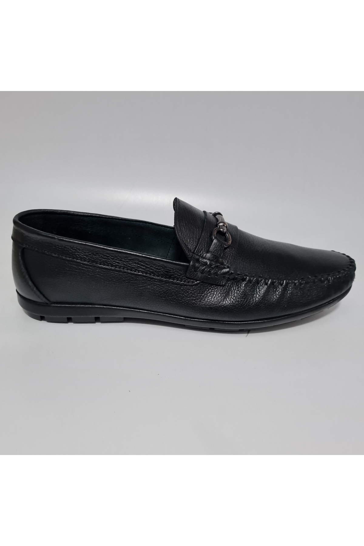 BigBoster OO Metal Aksesuarlı Erkek Hakiki Deri Rahat Günlük Babet Ayakkabı BB-311 - Görsel 4