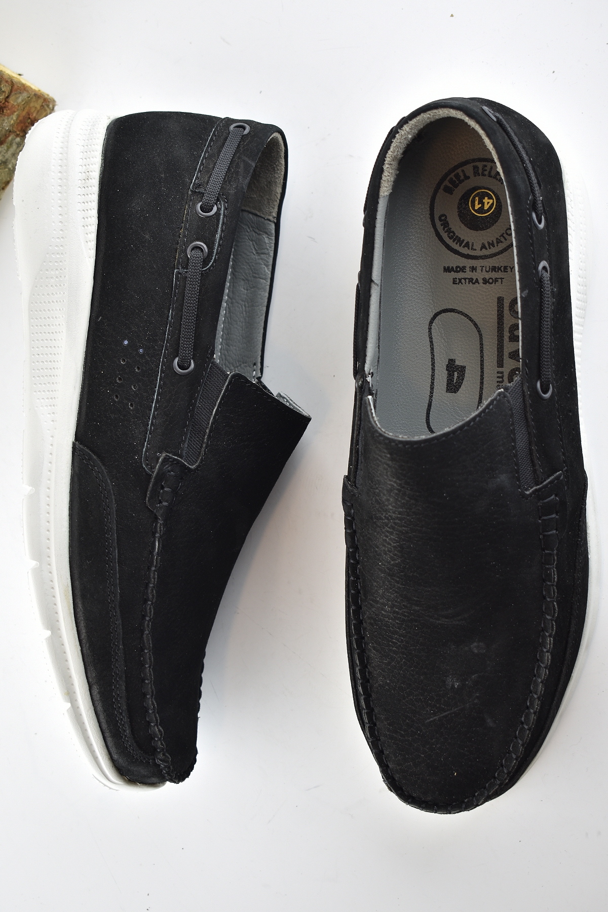 3020 TAM Ortopedik Taban Hakiki Deri Günlük Erkek Ayakkabı Gvnl Nubuk - Görsel 3