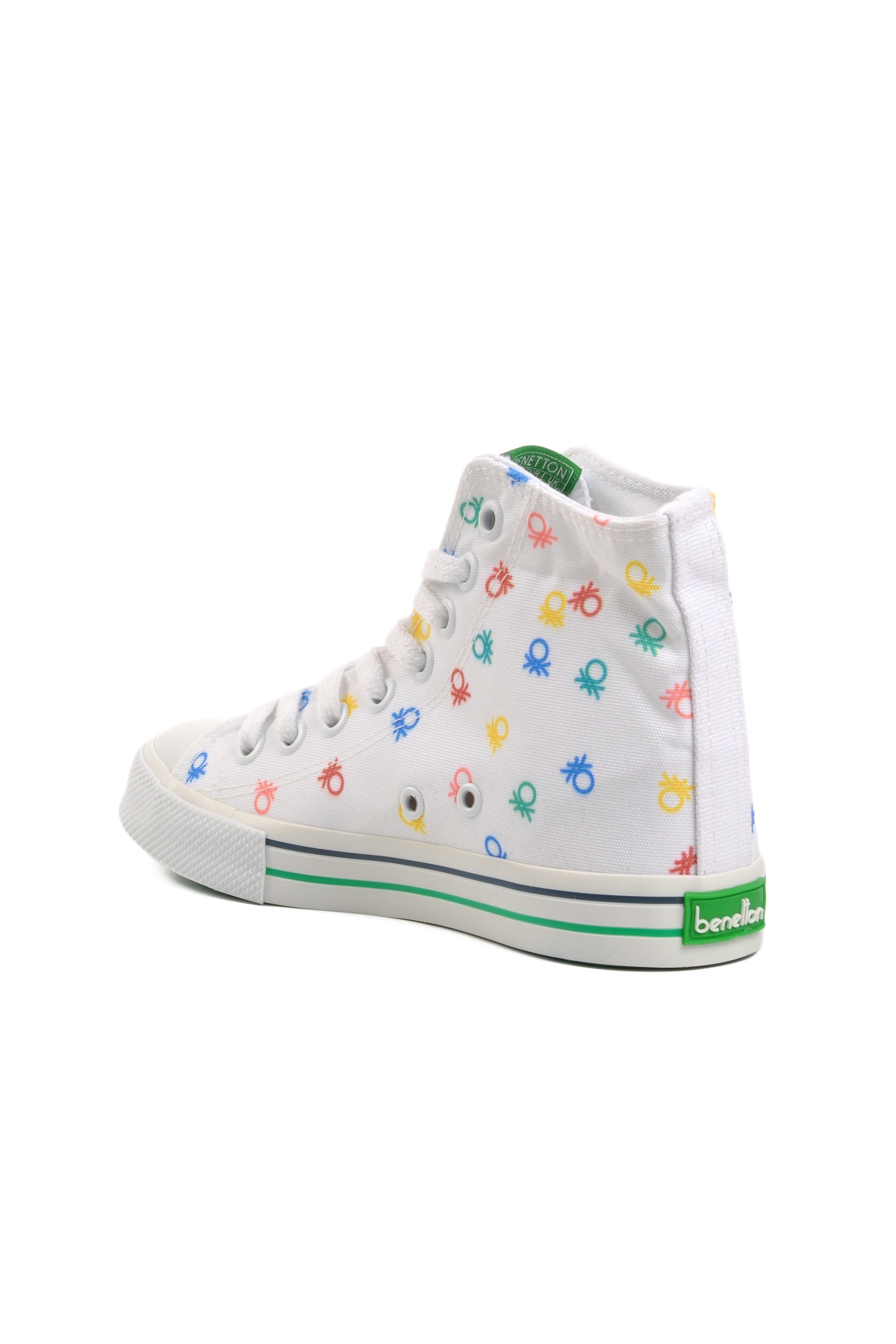 United Colors Of Bn-30185 Beyaz Kanvas Hi Sneaker - Görsel 5