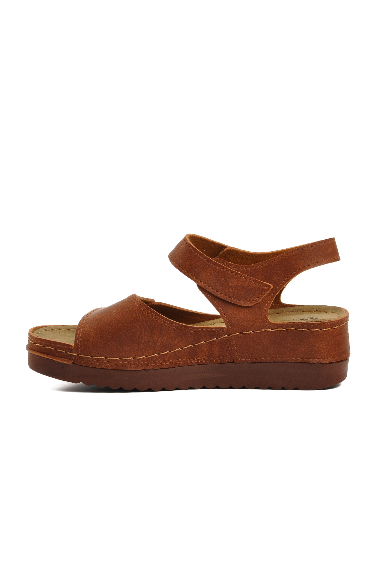 07-109 Rr Taba Kadın Dolgu Topuk Sandalet - Görsel 3