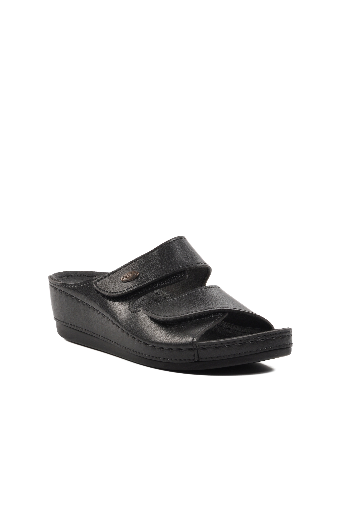 15.009 Siyah Kadın Dolgu Topuk Terlik - Görsel 4